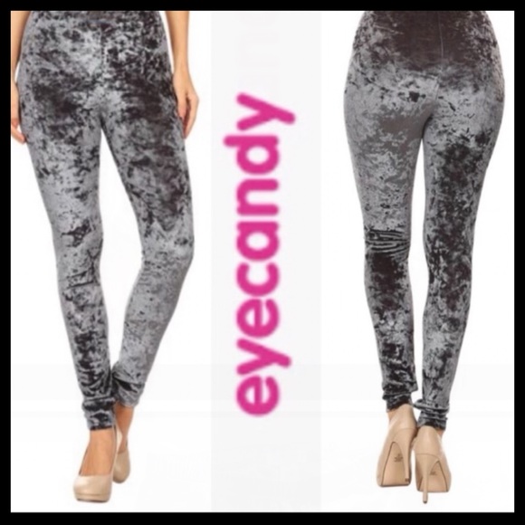 eye candy Pants - EYE CANDY Crushed Velvet Leggings